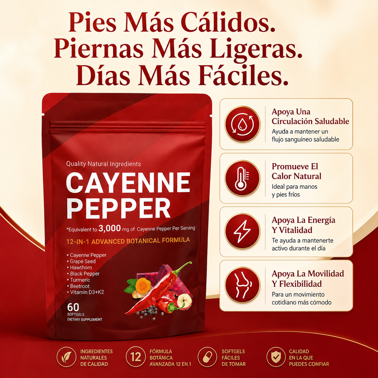 Softgels de Pimienta de Cayena