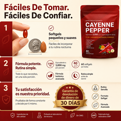 Softgels de Pimienta de Cayena