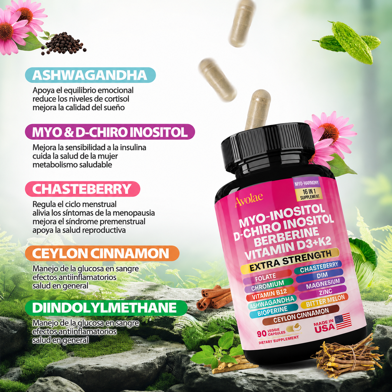 Combo de Cortisol y Myo-Inositol