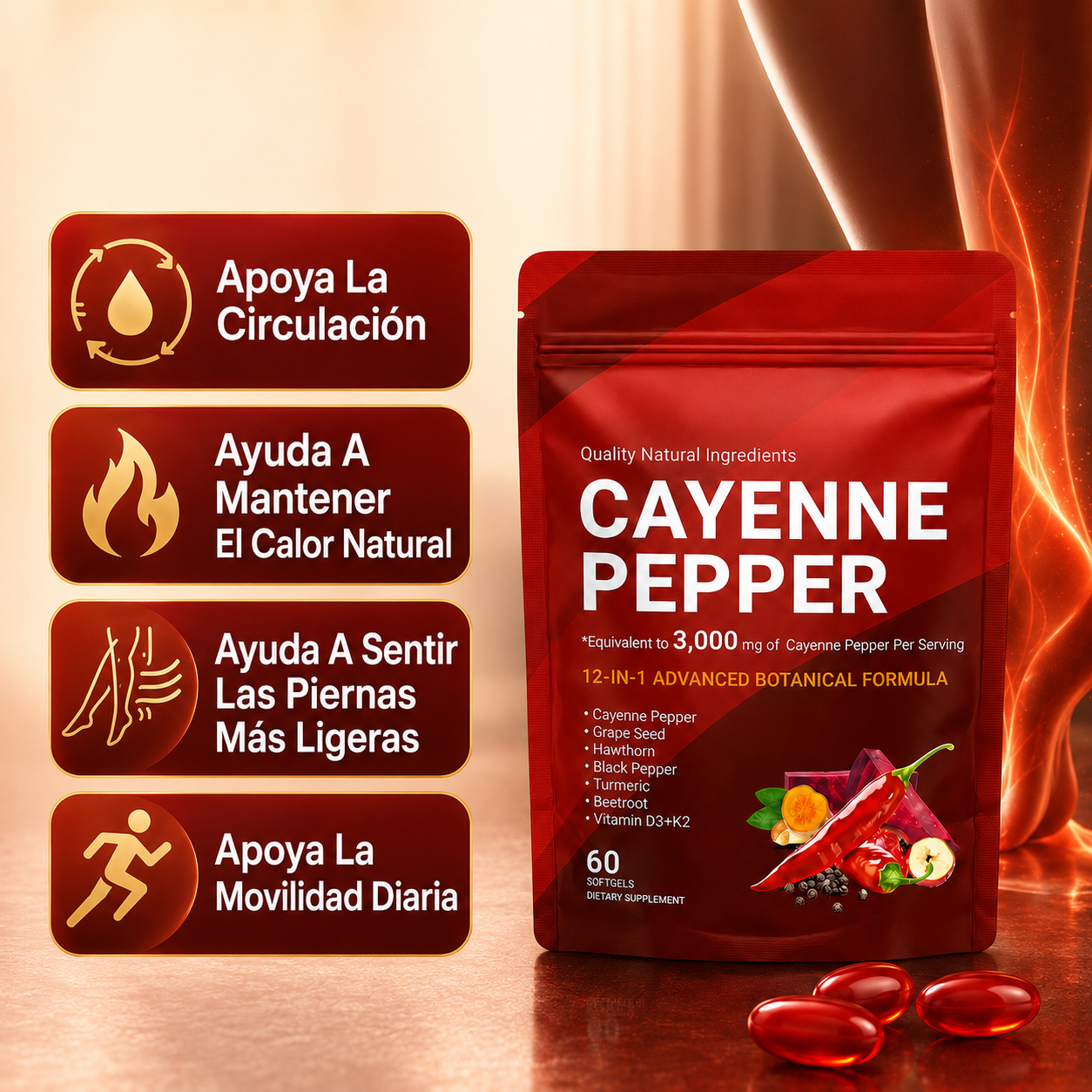Softgels de Pimienta de Cayena